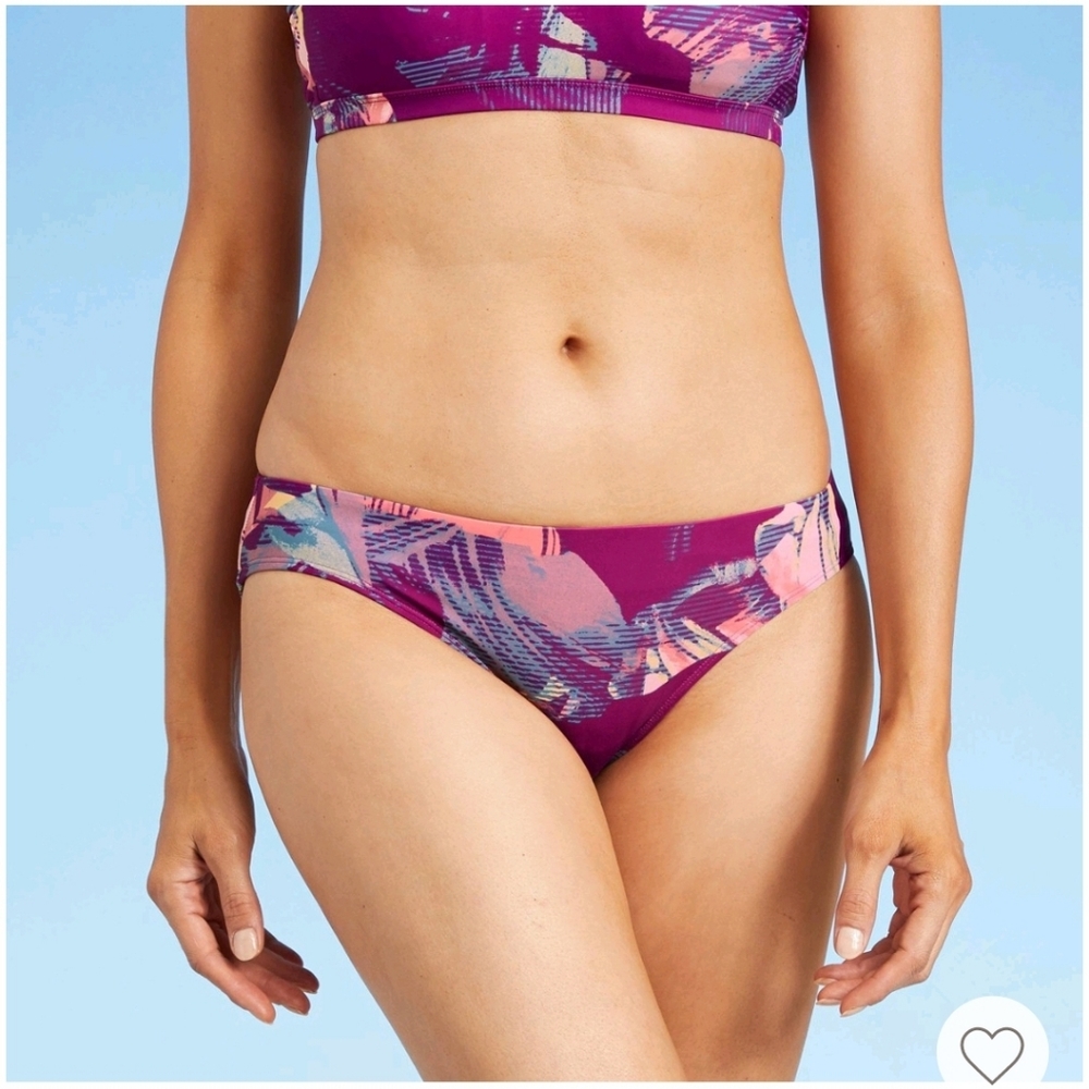 Women's Medium Coverage Hipster Bikini Bottom - All in Motion - purple floral